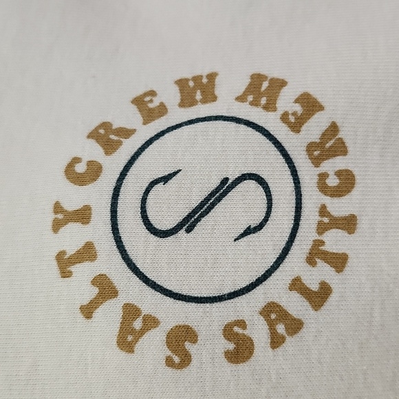 SALTY CREW Women's White Cropped Logo Short Sleeve Tee Beach Summer Ocean - Picture 2 of 6
